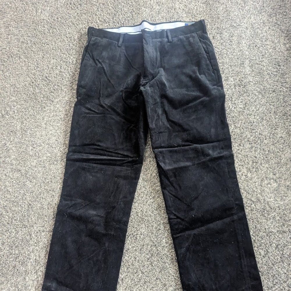 Polo by Ralph Lauren black corduroy trousers - like new - 36x34 - for tall men